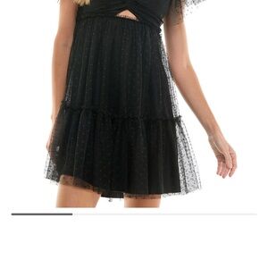 🎄🎁 City Studio Black Juniors Mini Dress